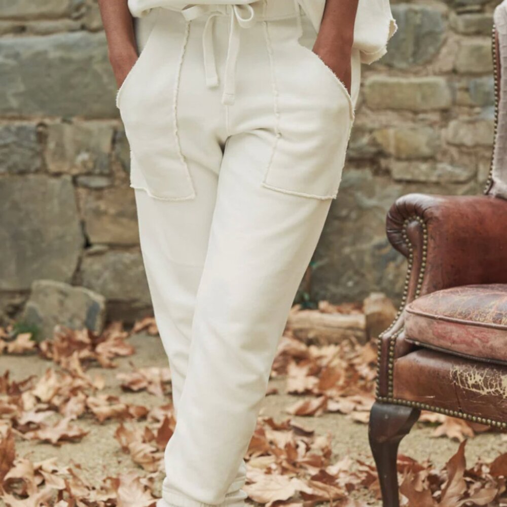 Frank & Eileen NWOT Eamon Jogger Triple Fleece Vintage White Sweatpant - small